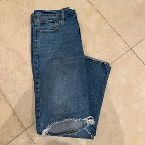 Abercrombie & Fitch Women's Mid Rise 90s Straight Jeans